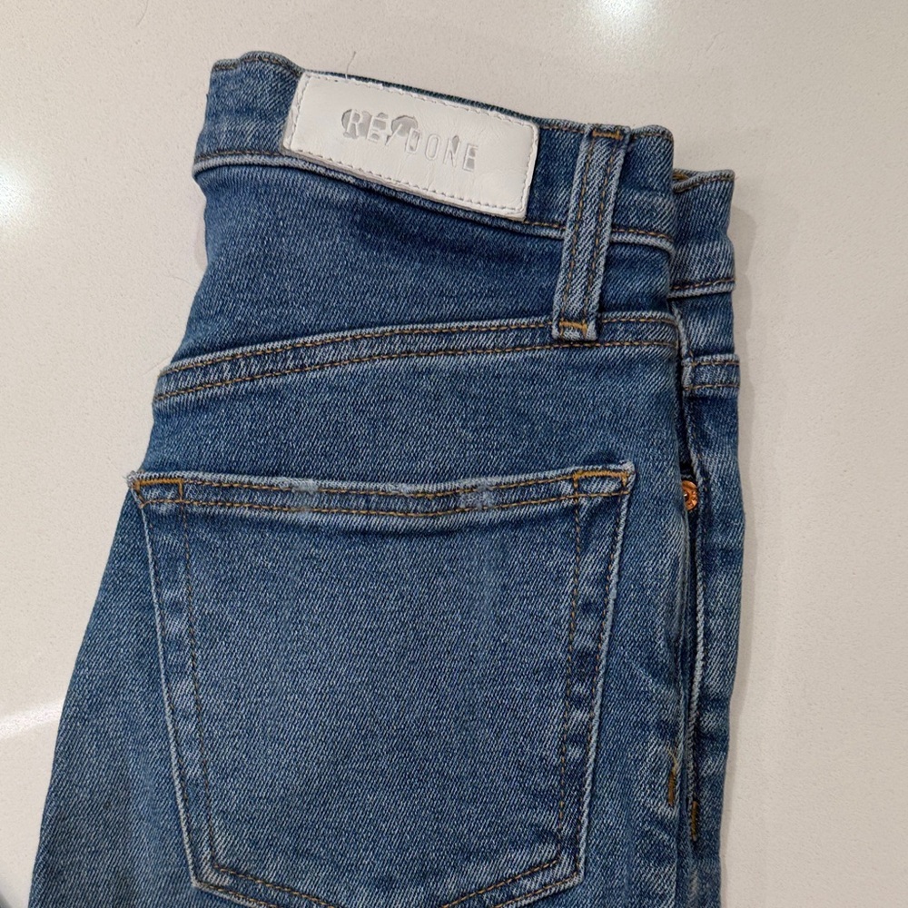 Re/Done Originals 90s Ultra High Rise Skinny Jean in Broken Through Size 24 - Picture 10 of 15